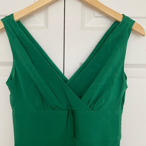 JCREW Sophia Silk Tricotine Dress in Emerald Green SZ P2 - Picture 6 of 7